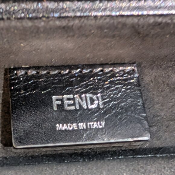 Fendi Black Baguette Trunk Mini in FF Jacquard Canvas with Upgraded Strap - Picture 12 of 16